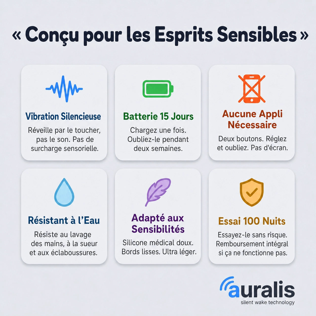 Auralis bracelet réveil silencieux — visuel 12