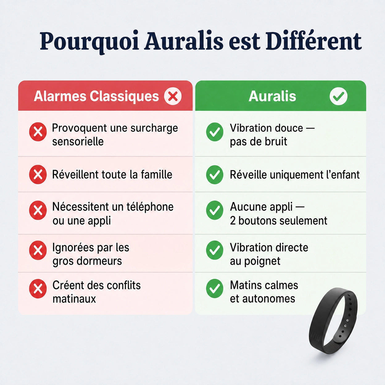 Auralis bracelet réveil silencieux — visuel 6